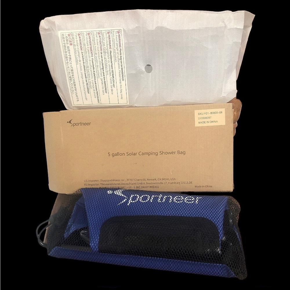 Sportneer 5 Gallon Solar Camping Shower Bag